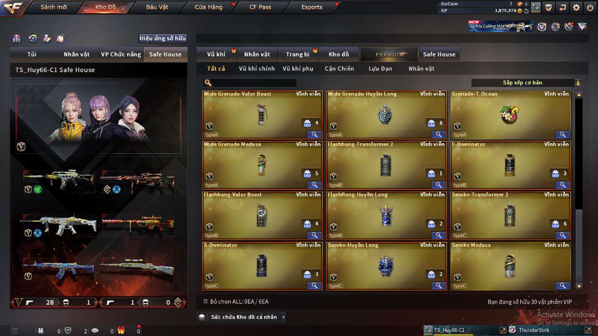 shop acc cf uy tin gia re